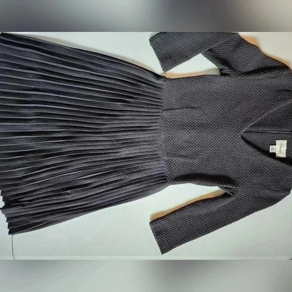 Ganni Fulton Pleated Black Dress Size XS - Picture 9 of 15